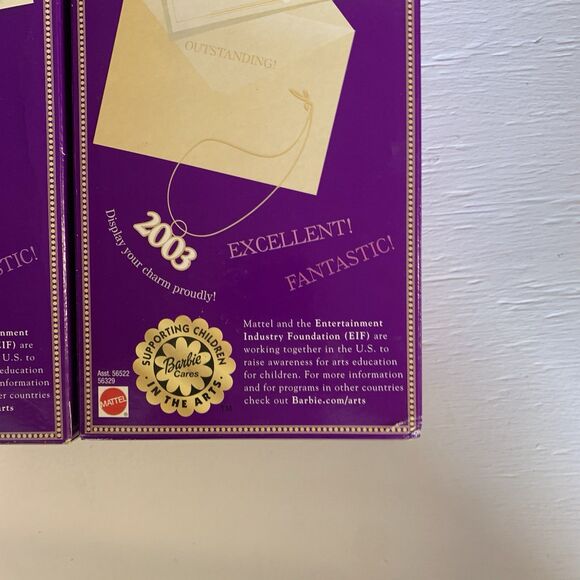 Barbie My Graduation 2003 Doll with Charm Mattel Black And Purple Lot Of 2 - Picture 6 of 8